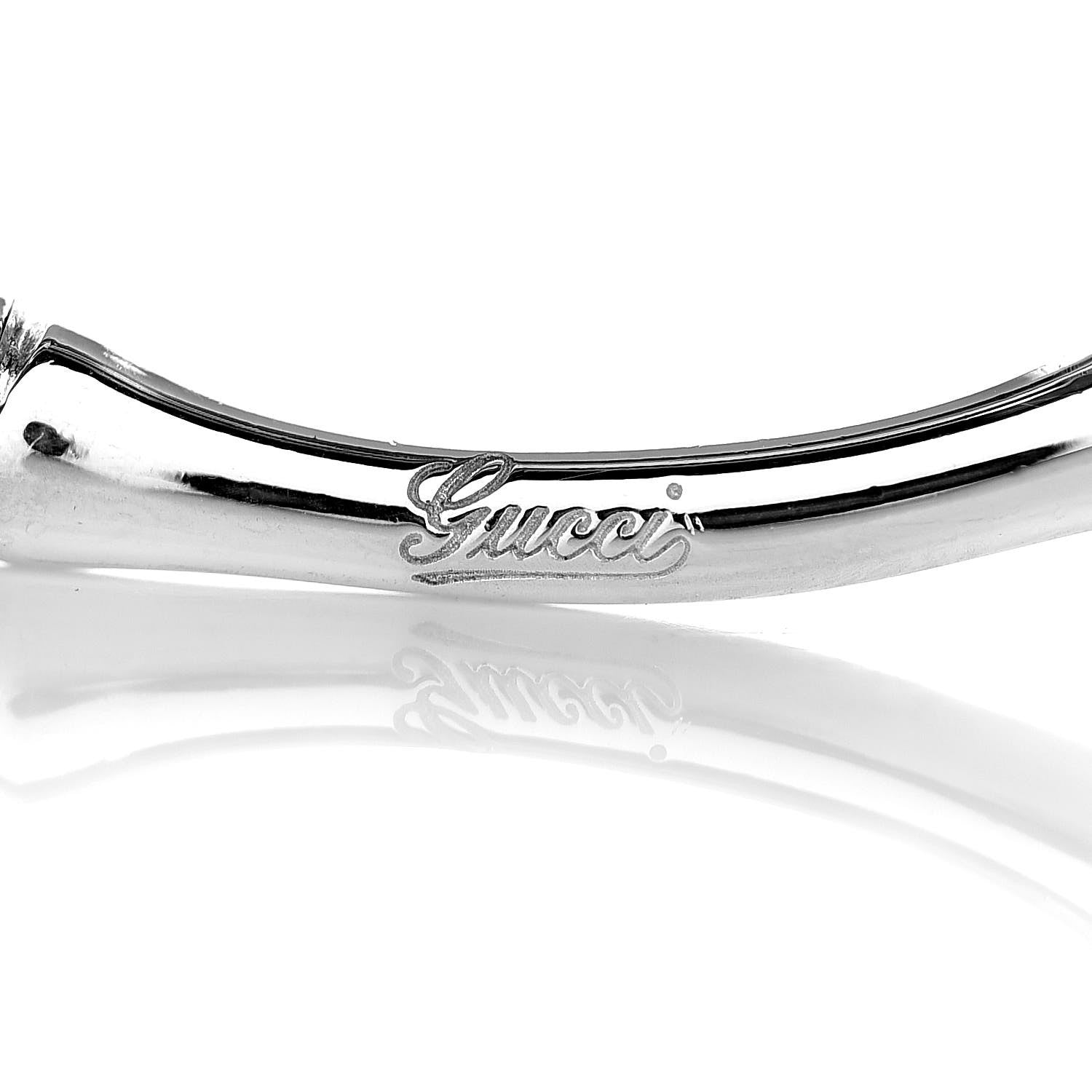 Gucci Sterling Silver Bamboo Hoop Earrings 6 of 6