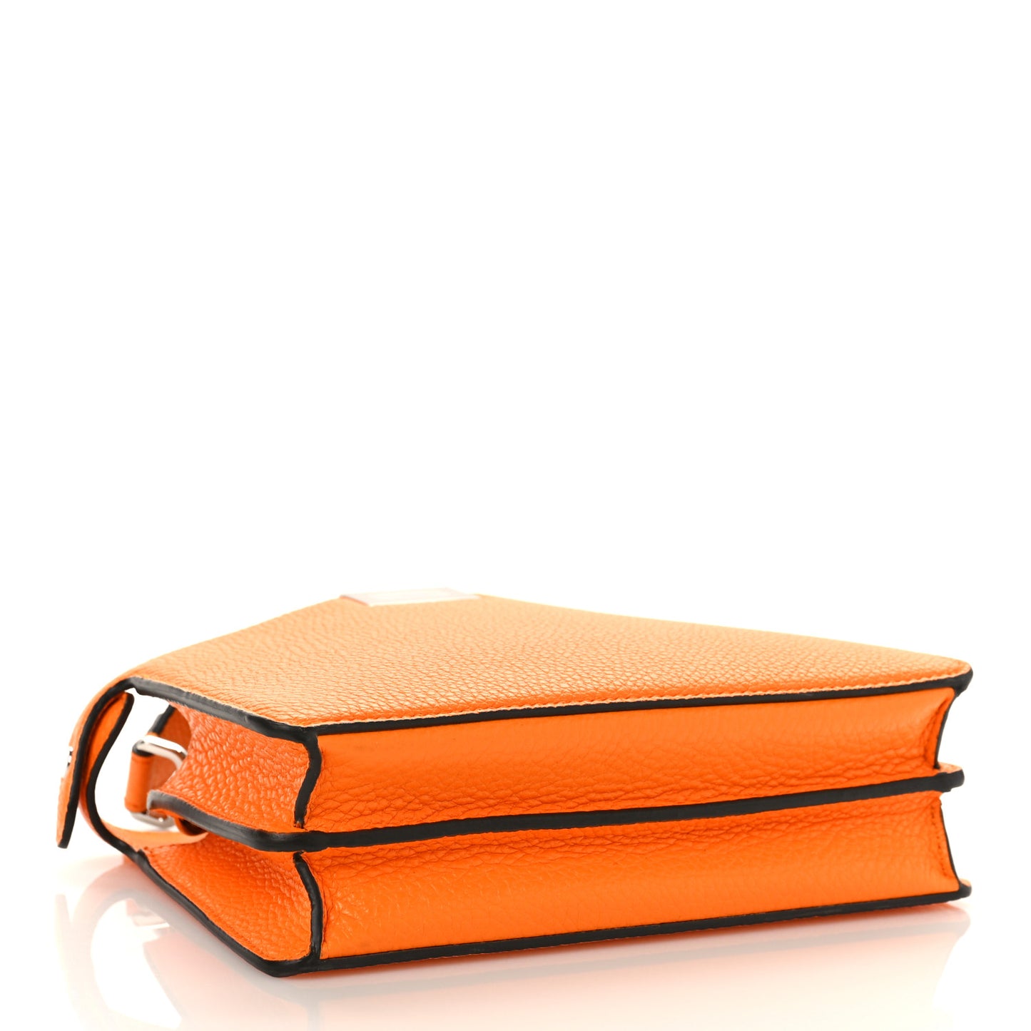 Cuoio Romano Vitello Cover Bi-Color Peekaboo I See U X Cross Satchel Orange