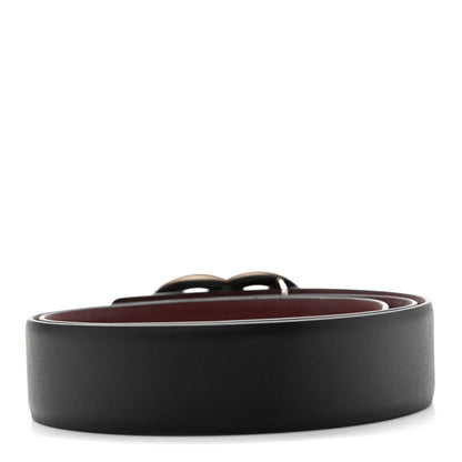 Chanel Calfskin CC Reversible Belt 70 Black Burgundy 3 of 8