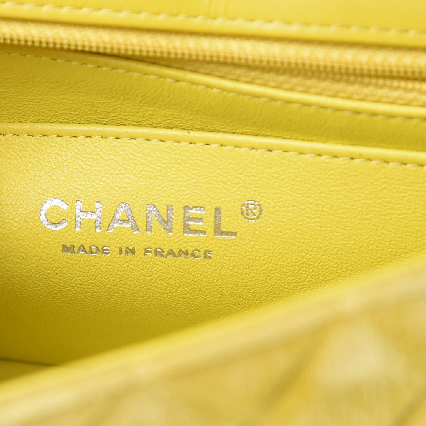 Velvet Quilted Mini Rectangular Flap Yellow