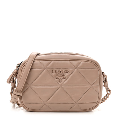 Prada Nappa Triangle Stitched Spectrum Camera Bag Cipria 1 of 13