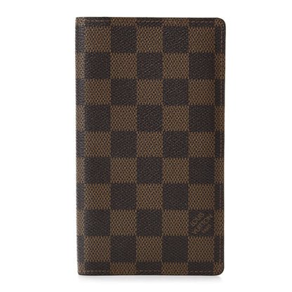 Louis Vuitton Damier Ebene Checkbook Cover Wallet 1 of 7