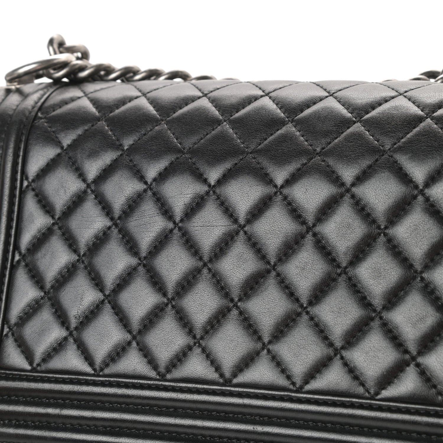 Chanel Lambskin Quilted Medium Boy Flap Black 15 of 16