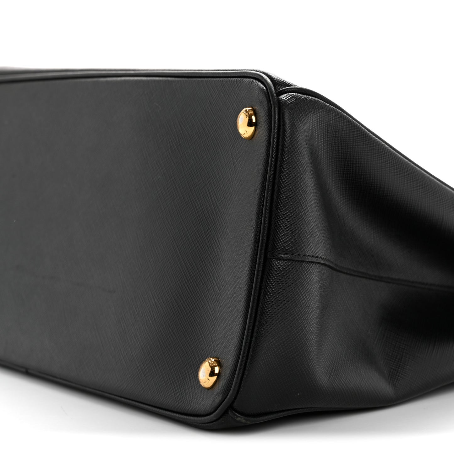 Saffiano Lux Medium Galleria Double Zip Tote Black