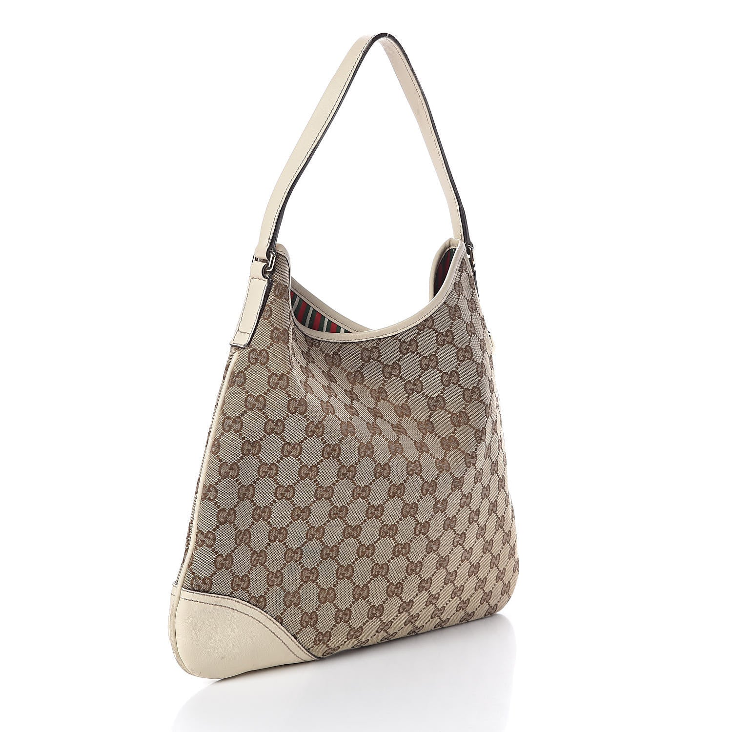 Gucci Monogram Medium New Britt Hobo Off White 3 of 9