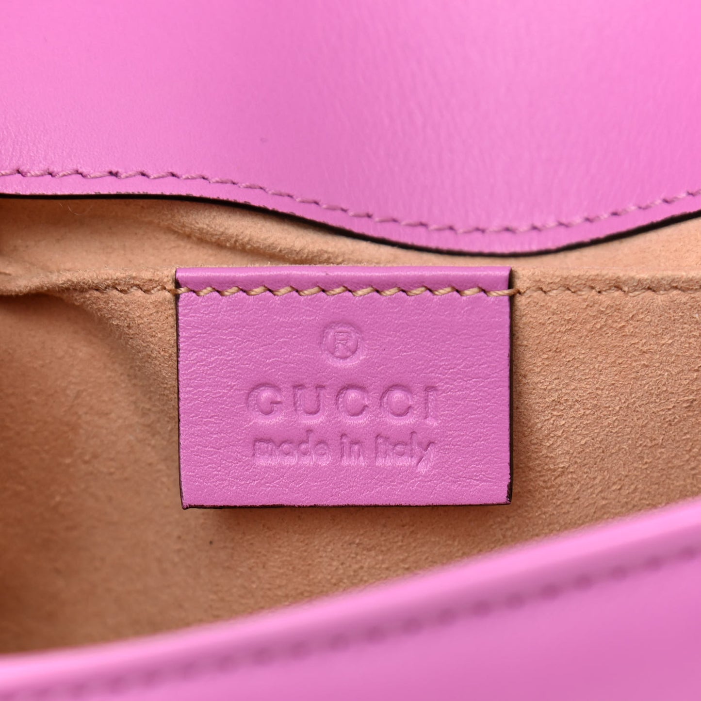 Calfskin Matelasse Mini GG Marmont Shoulder Bag Candy Mousse