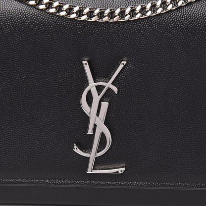Saint Laurent Grain De Poudre Medium Classic Monogram Kate Satchel Black 10 of 10