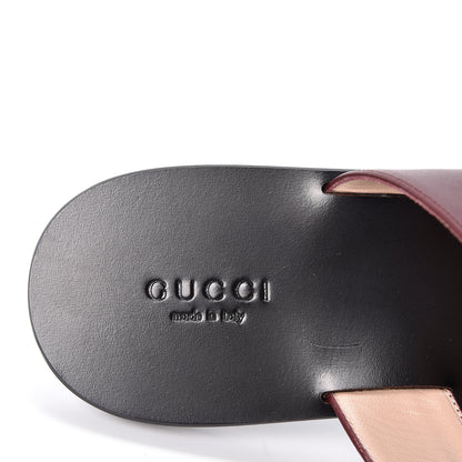 Gucci Calfskin GG Marmont Thong Sandals 38.5 Vintage Bordeaux 8 of 9