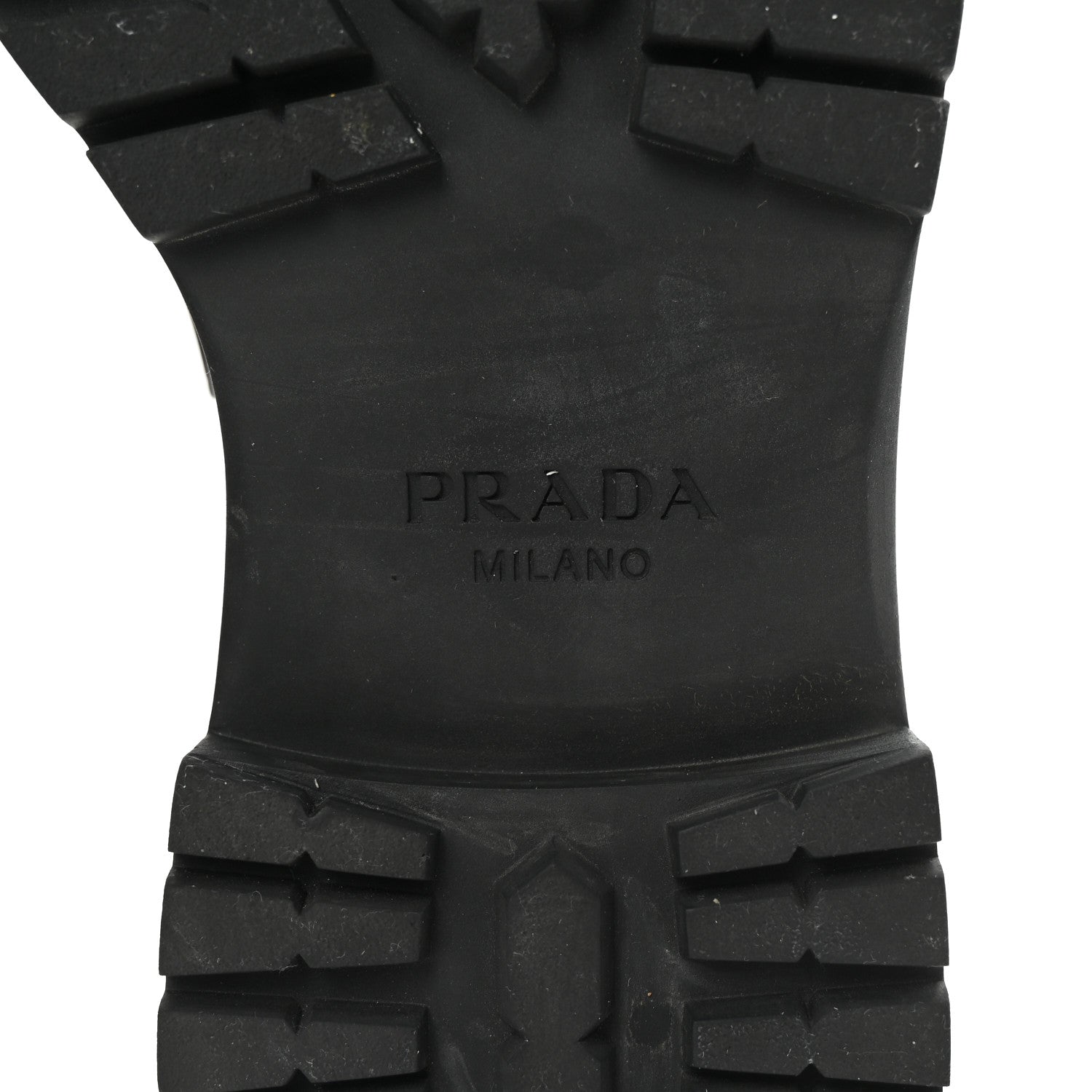 Prada Spazzolato Metal Triangle Logo Double Chocolate Loafers 39 Black 7 of 9