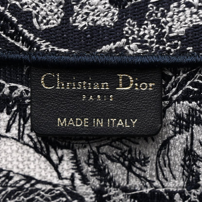 Christian Dior Canvas Embroidered Large Dioriviera Reverse Striped Toile De Jouy Book Tote Blue White 6 of 12