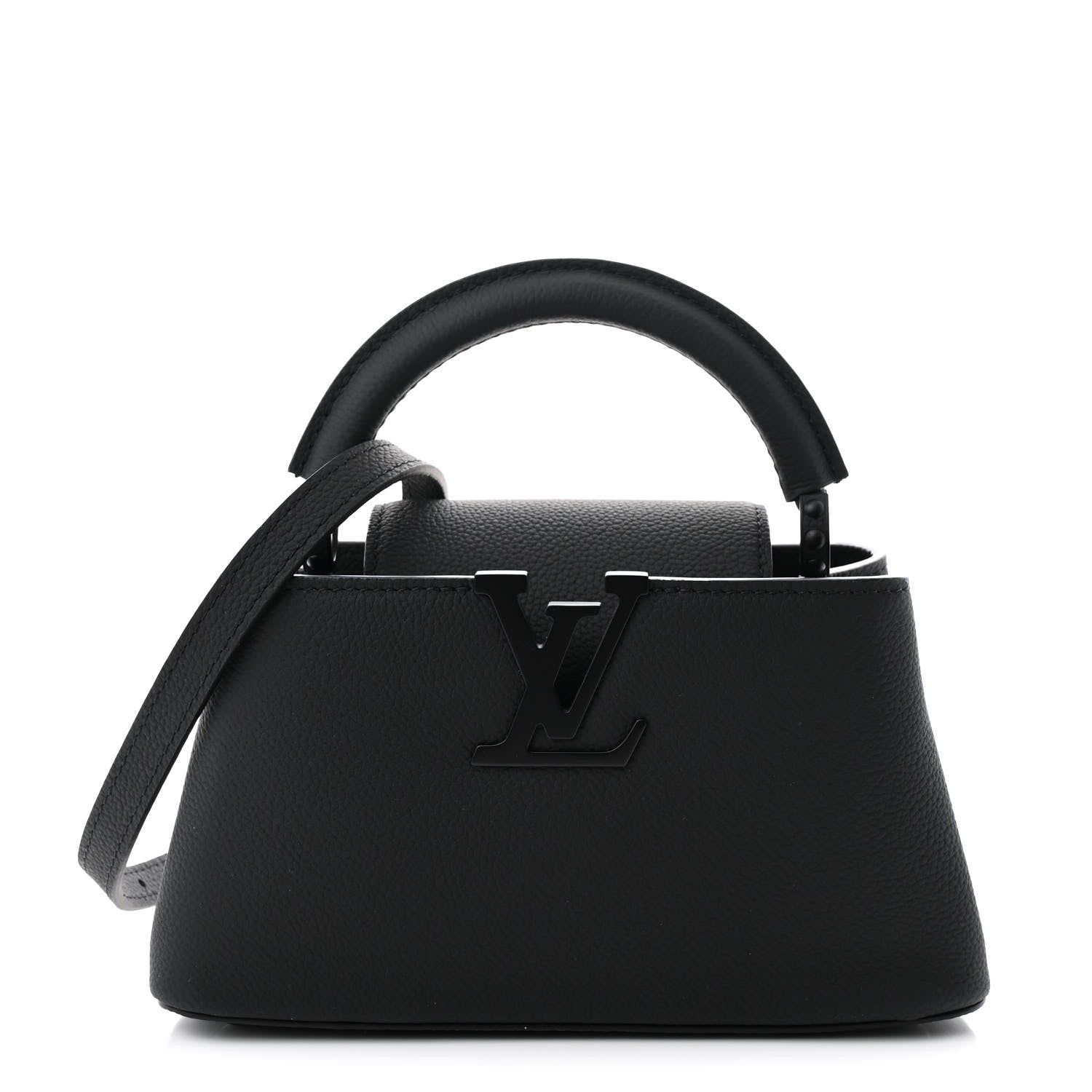 Louis Vuitton Matte Taurillon Capucines East West Mini All Black 1 of 11