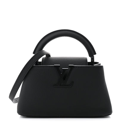 Louis Vuitton Matte Taurillon Capucines East West Mini All Black 1 of 11