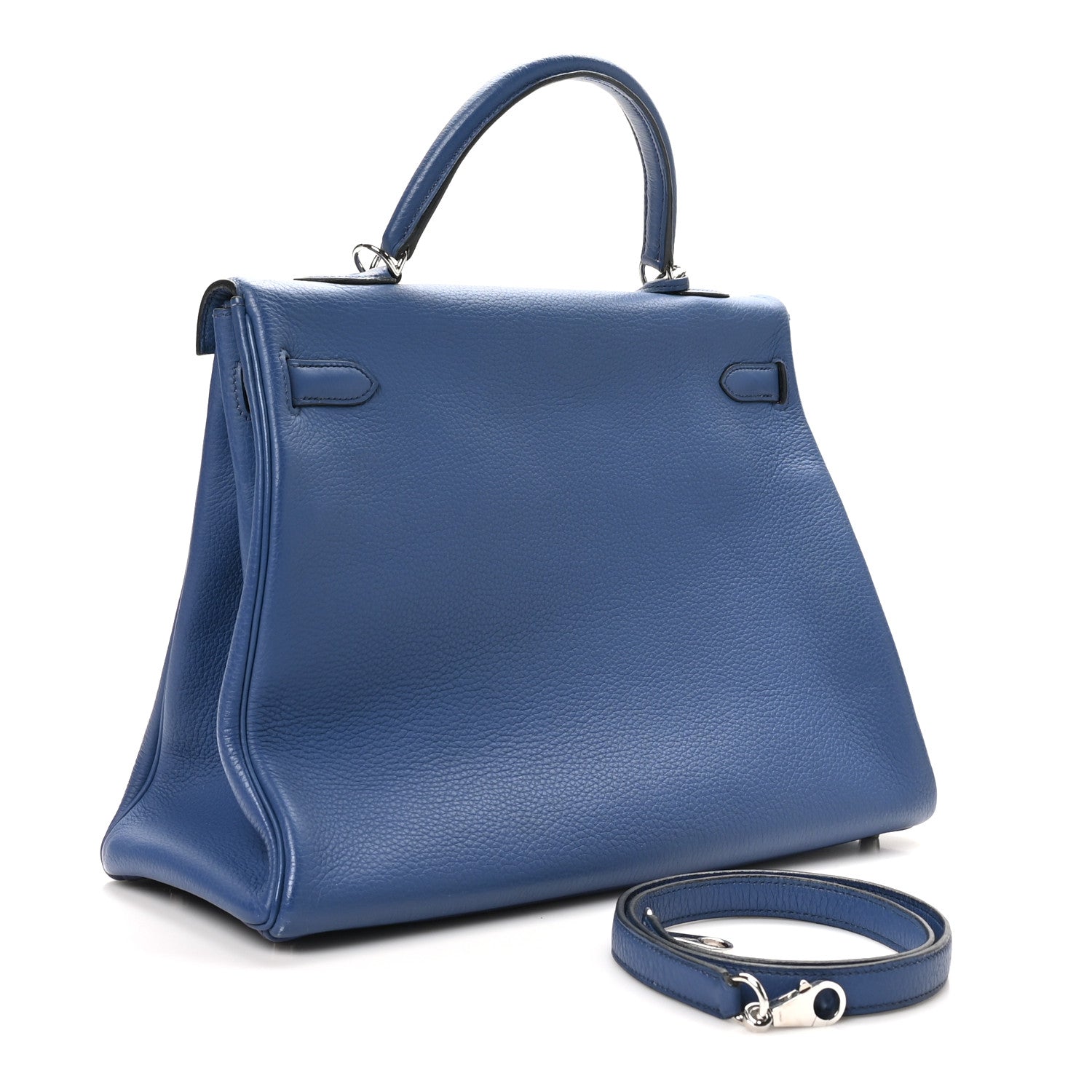 Hermes Togo Kelly Retourne 35 Bleu Brighton 3 of 11