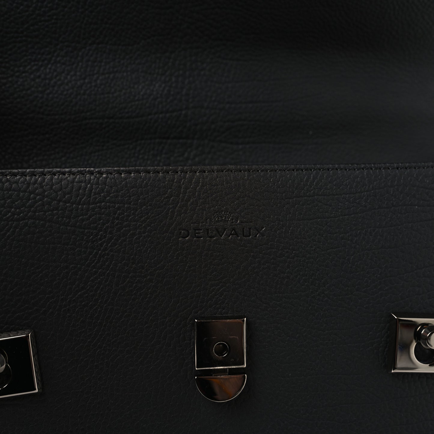 Grained Calfskin GM Tempete Satchel Black