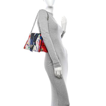Louis Vuitton Calfskin Splash Print Trapeze Black White Red 2 of 12