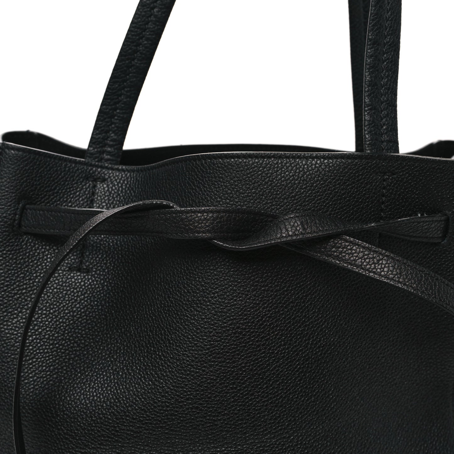 Soft Grained Calfskin Medium Belt Cabas Phantom Black