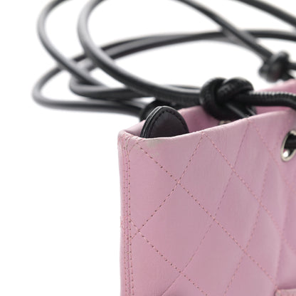 Chanel Calfskin Quilted Medium Cambon Tote Pink Black 15 of 16