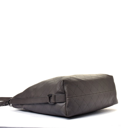 Chanel Calfskin Stitched Large Hobo Grey 4 of 8