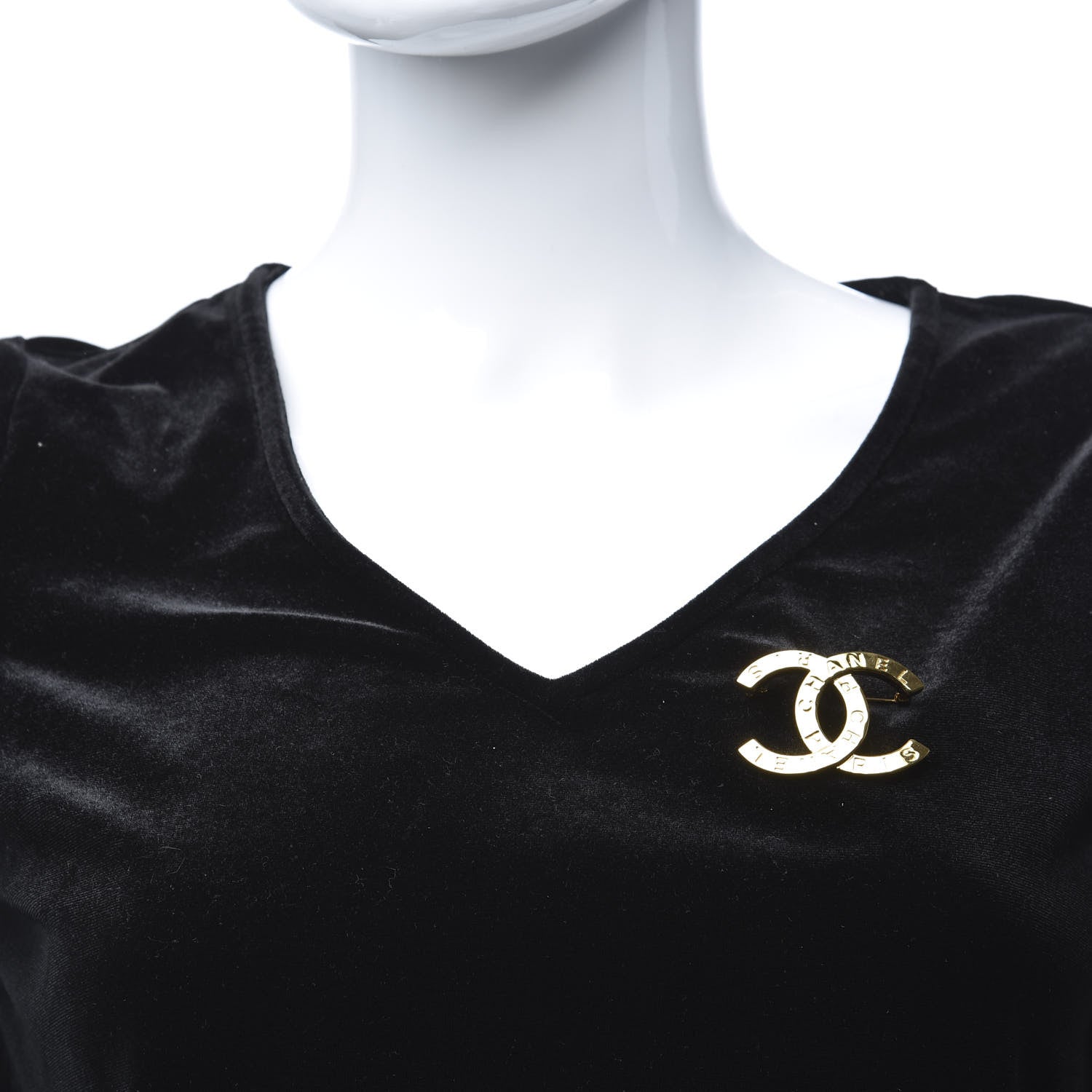 Chanel Metal Paris Button CC Large Brooch Gold 2 of 5