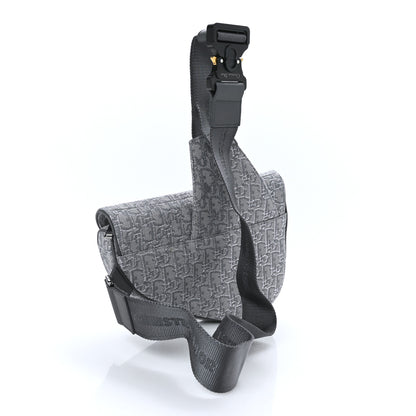 Christian Dior Oblique Mens Saddle Bag Grey 2 of 7