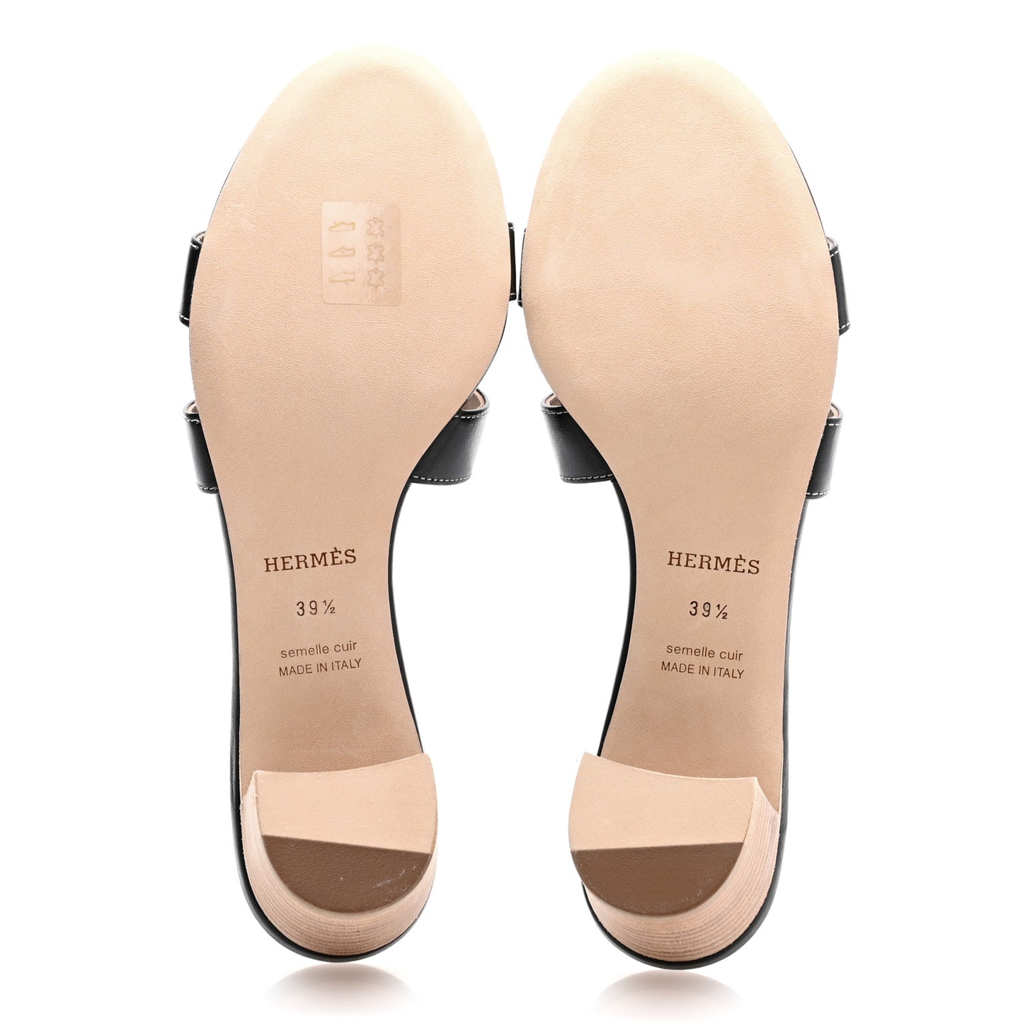 Calfskin Oasis Sandals 39.5 Black