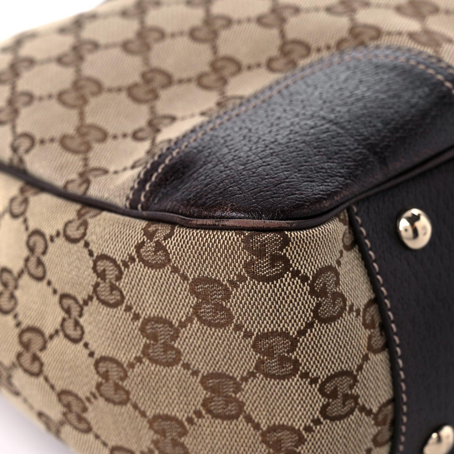 Gucci Monogram Medium Princy Tote Dark Brown 10 of 14