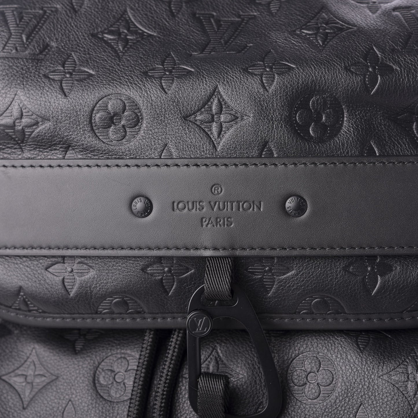 Calfskin Monogram Shadow Discovery Backpack Black