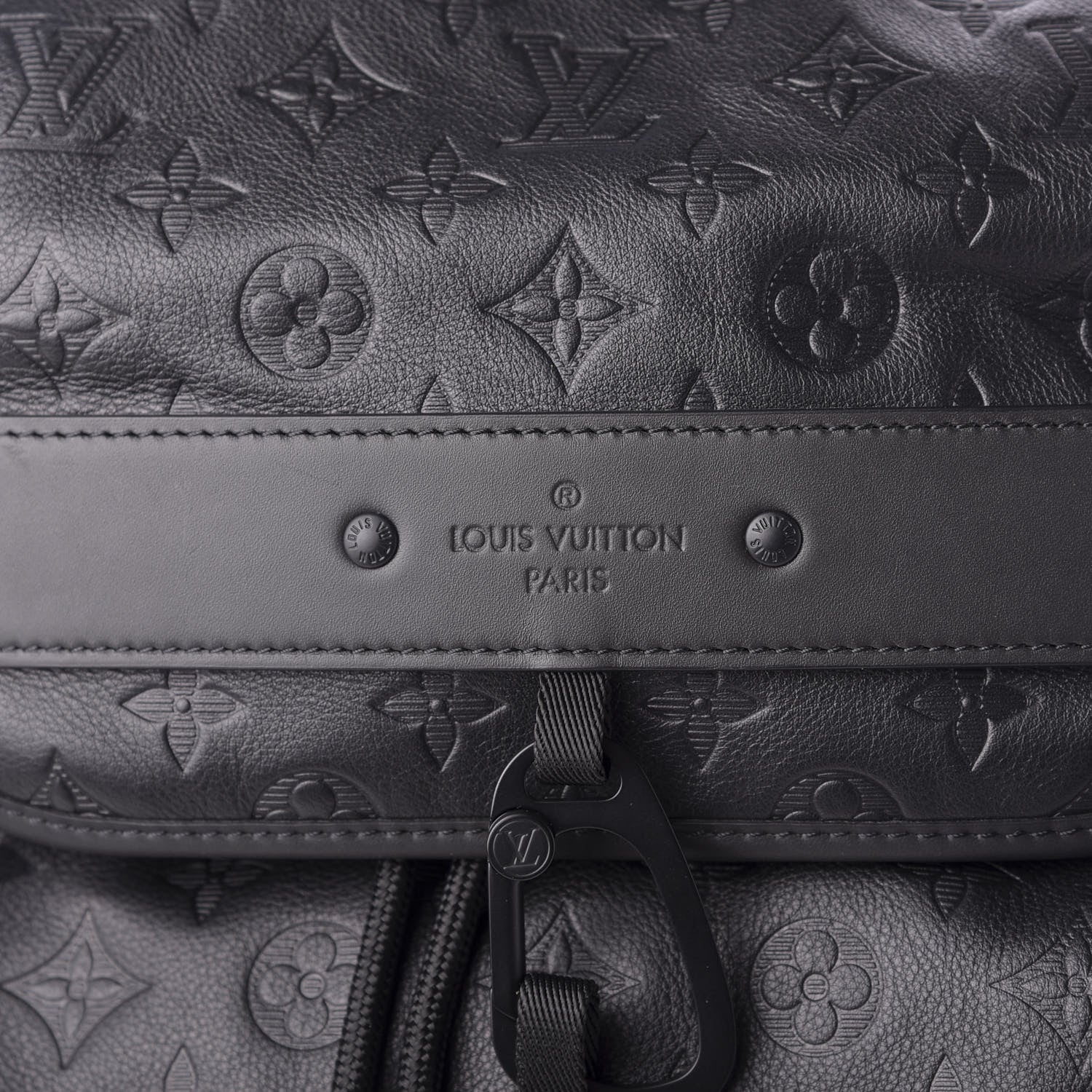 Louis Vuitton Calfskin Monogram Shadow Discovery Backpack Black 9 of 11