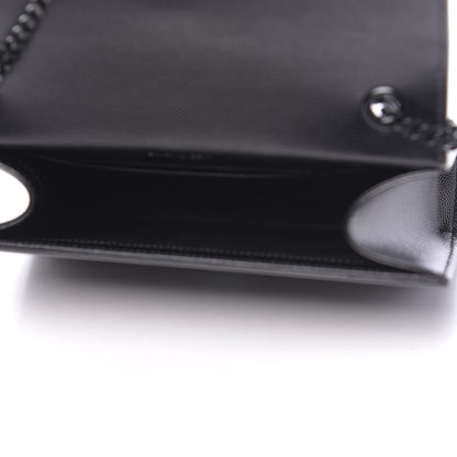 Saint Laurent Grain De Poudre Small Monogram Kate Satchel Black 5 of 10
