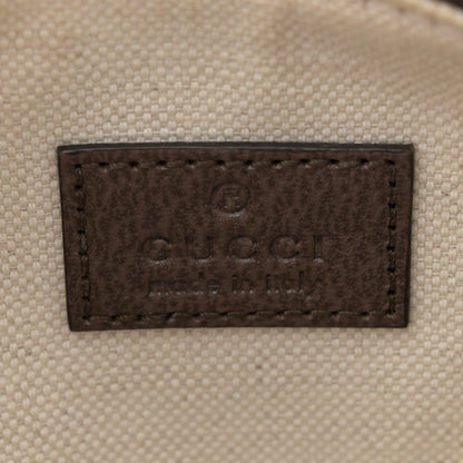 Gucci GG Supreme Monogram Textured Dollar Calfskin Web Super Mini Ophidia Top Handle Bowler Bag Beige Ebony New Acero 6 of 12