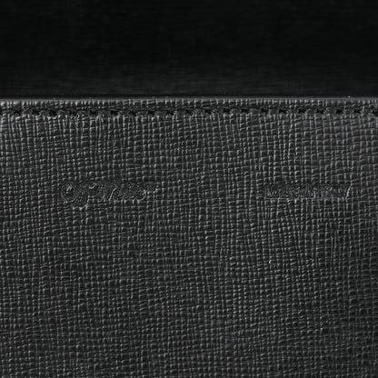 Off-White Calfskin Diag Flap Bag Black White 6 of 9