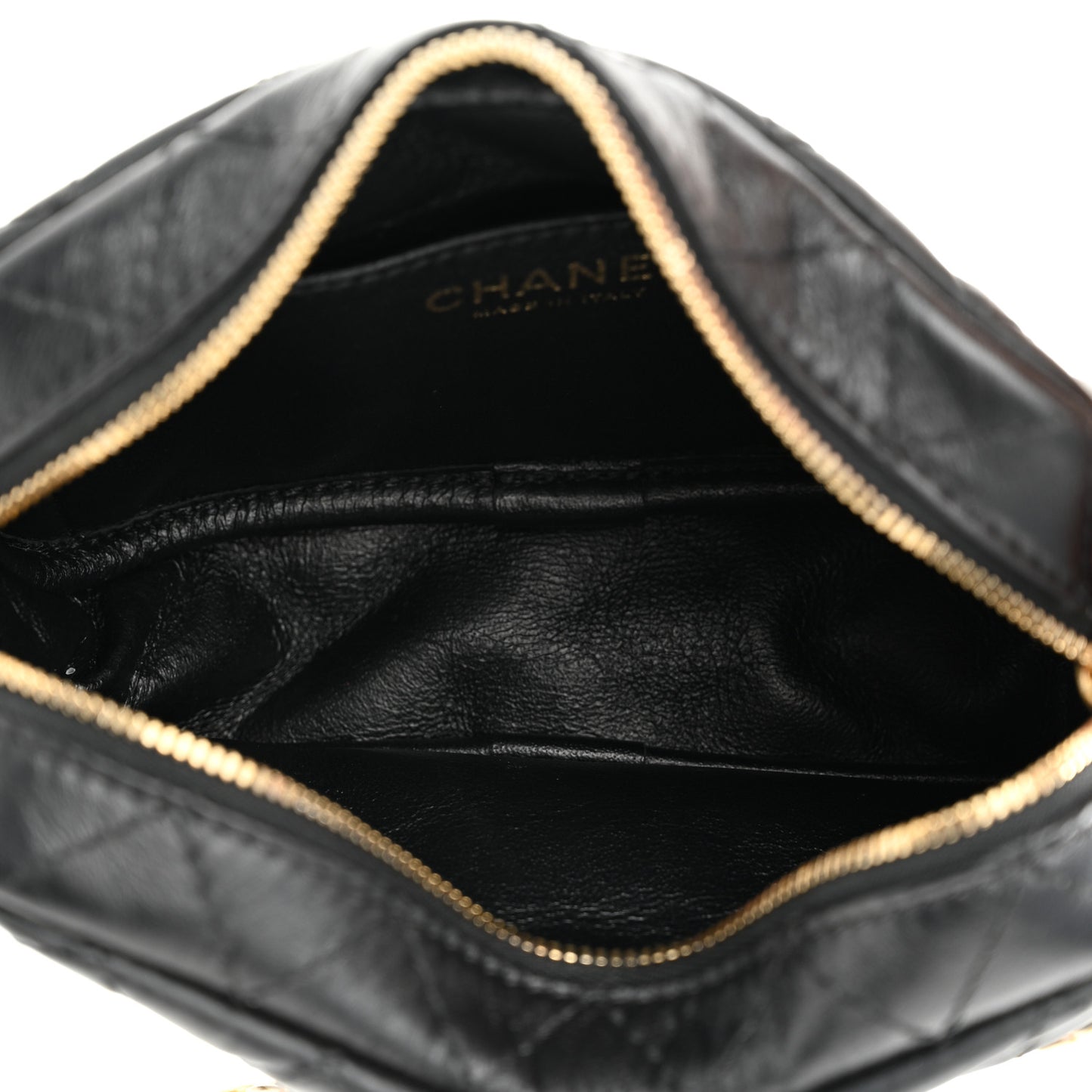 Aged Calfskin Quilted Mini Reissue Camera Case Black
