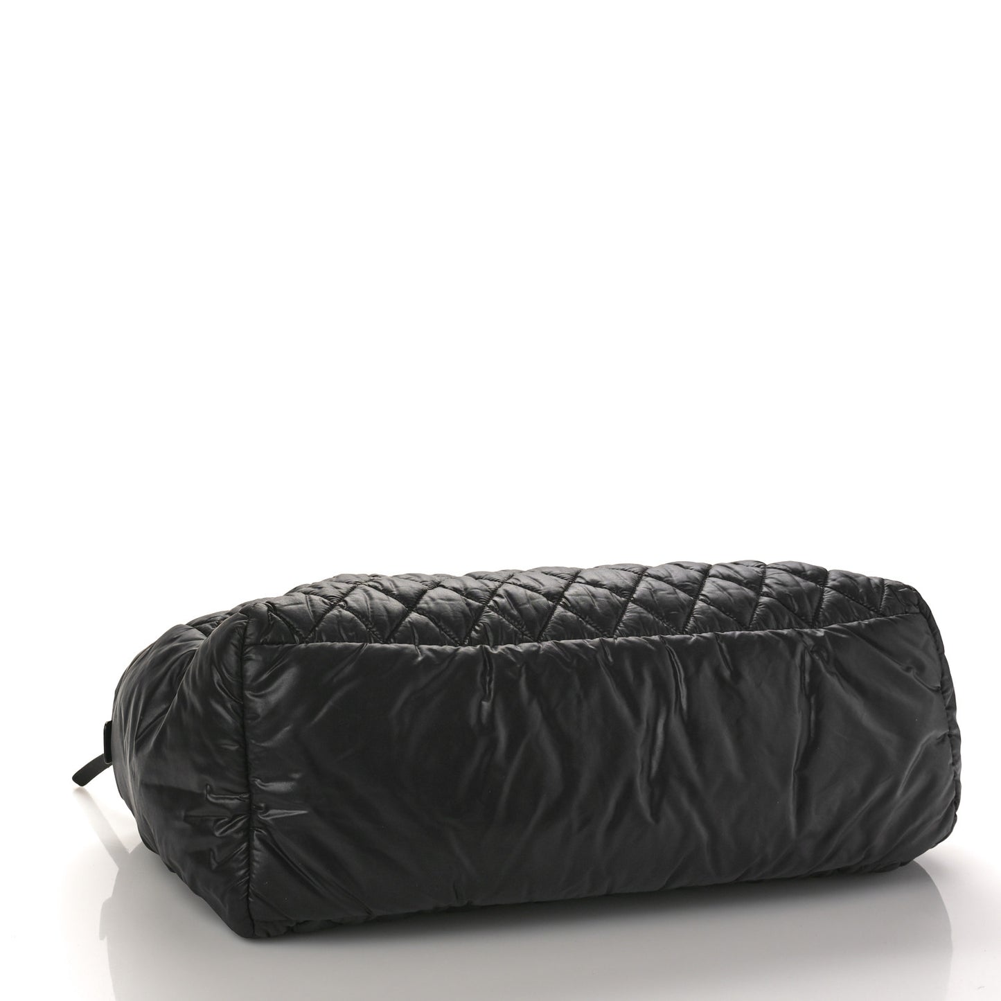 Nylon Quilted Large Coco Cocoon Reversible Tote Black