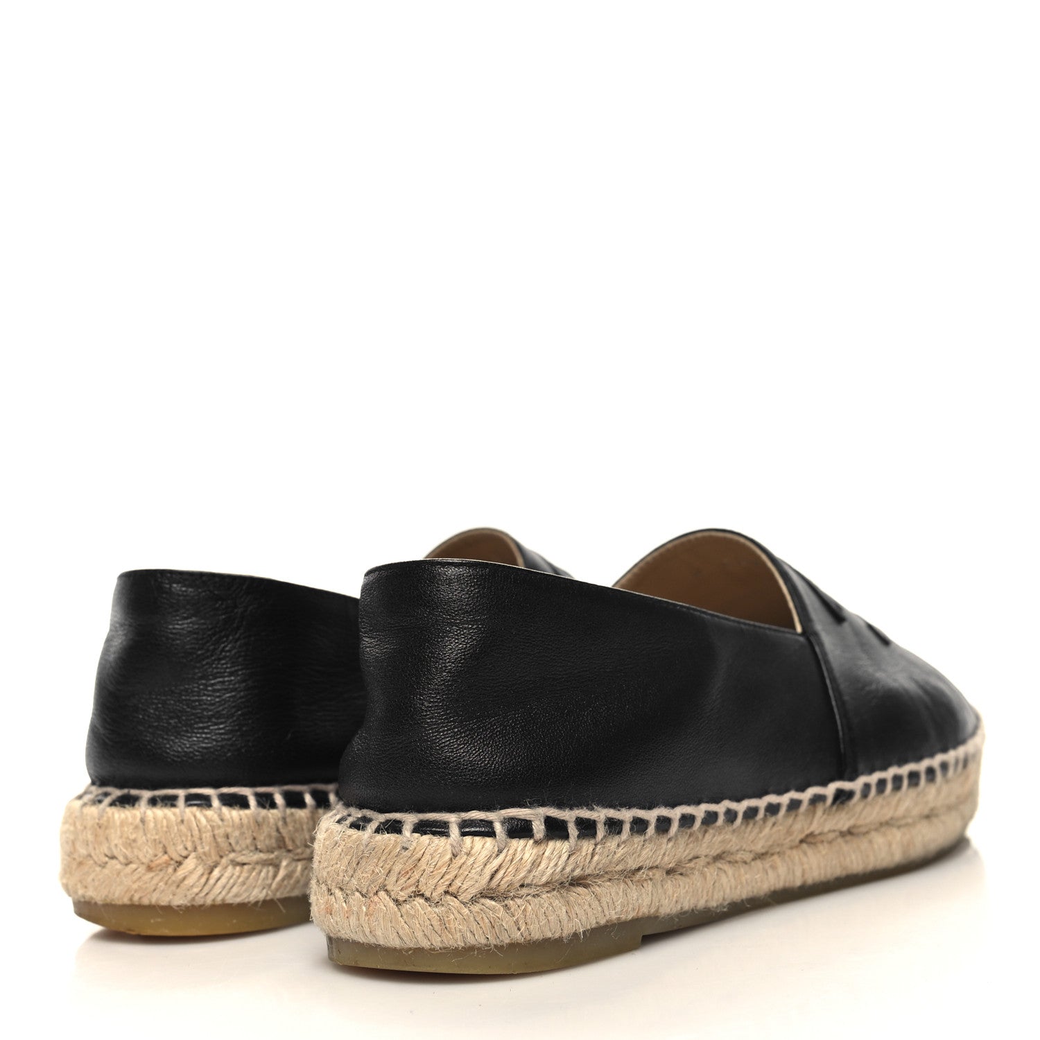 Chanel Lambskin CC Espadrilles 37 Black 4 of 10