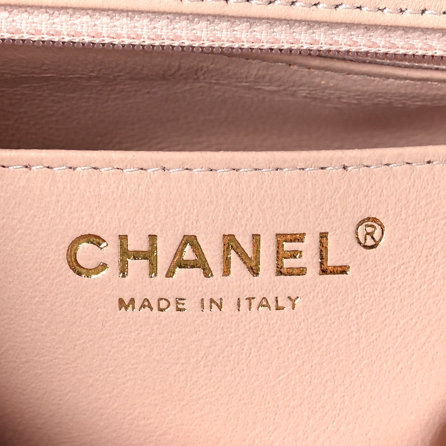 Chanel Lambskin Chevron Quilted Mini Square Flap Light Pink 6 of 10