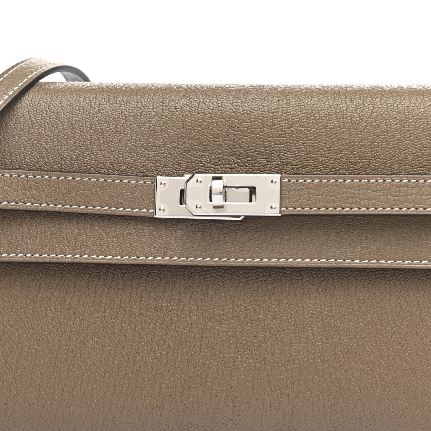 Hermes Chevre Mysore Kelly To Go Wallet Etoupe 6 of 10