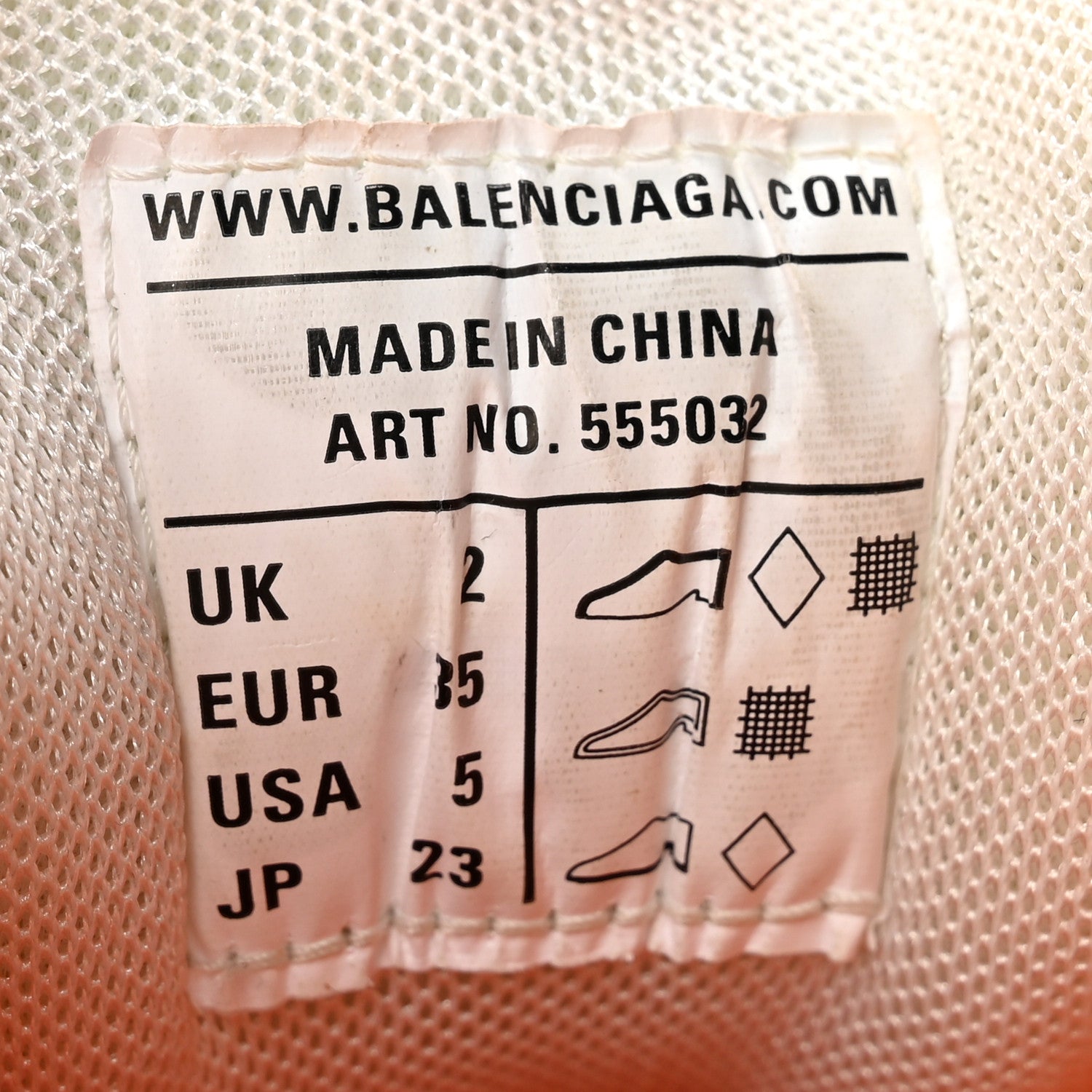 Balenciaga Rubber Mesh Fabric Monocolor Recycled Sole Womens Track Sneakers 35 White Orange 8 of 9