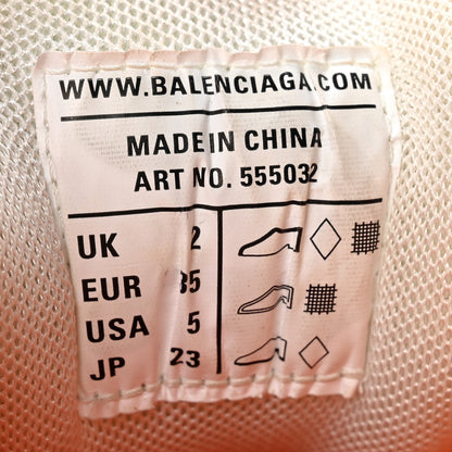 Balenciaga Rubber Mesh Fabric Monocolor Recycled Sole Womens Track Sneakers 35 White Orange 8 of 9