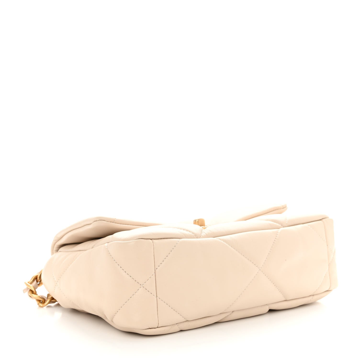 Chanel Goatskin Quilted Medium Chanel 19 Flap Beige 4 of 10