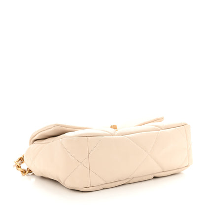 Chanel Goatskin Quilted Medium Chanel 19 Flap Beige 4 of 10