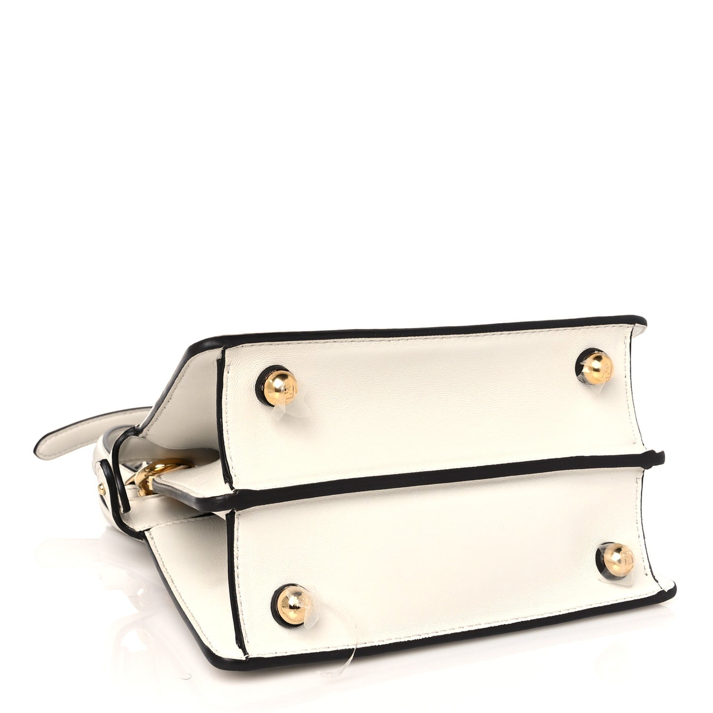 Shiny Nappa Petite Peekaboo I SEE U Satchel White