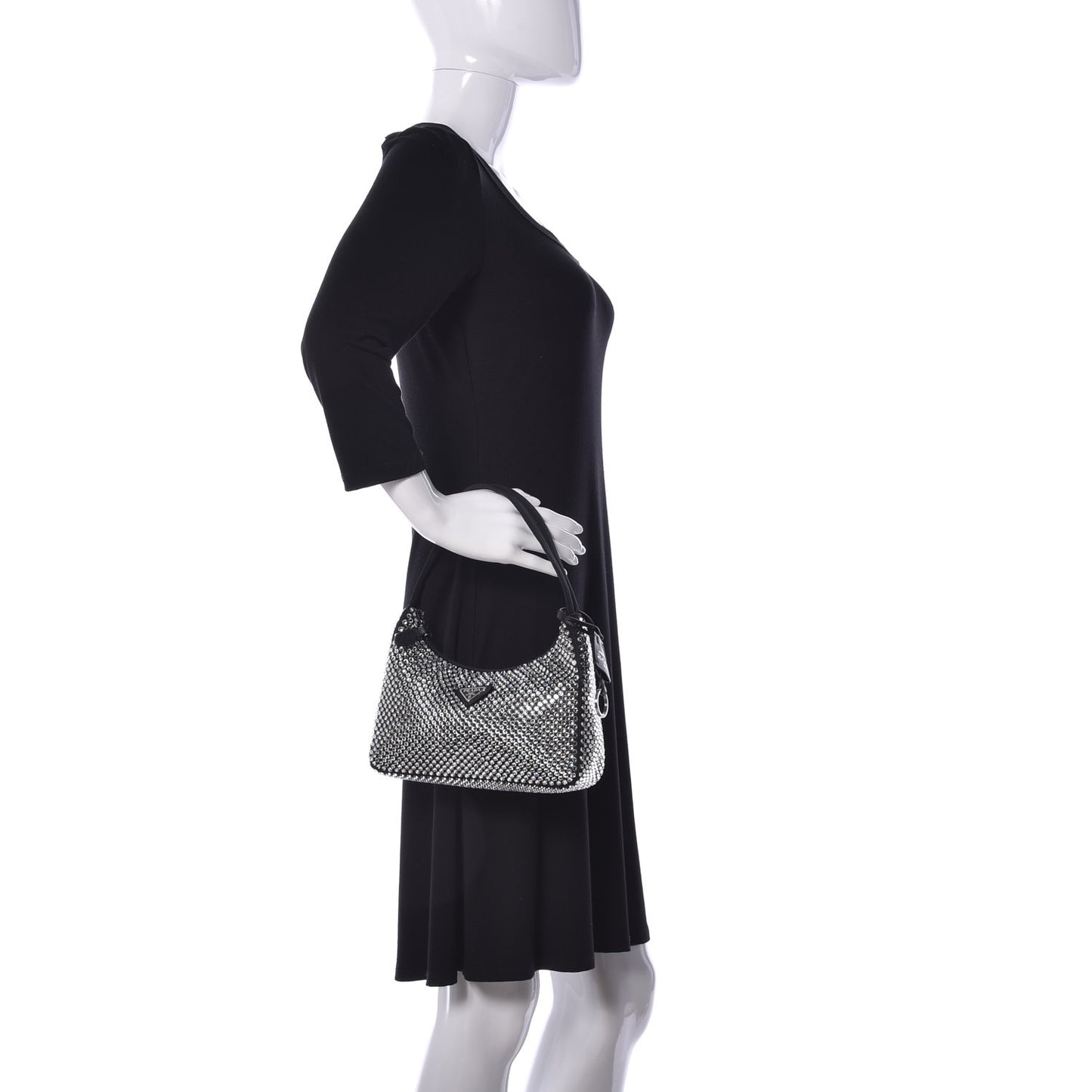 Satin Crystal Mini Re-Edition 2000 Bag Cristal