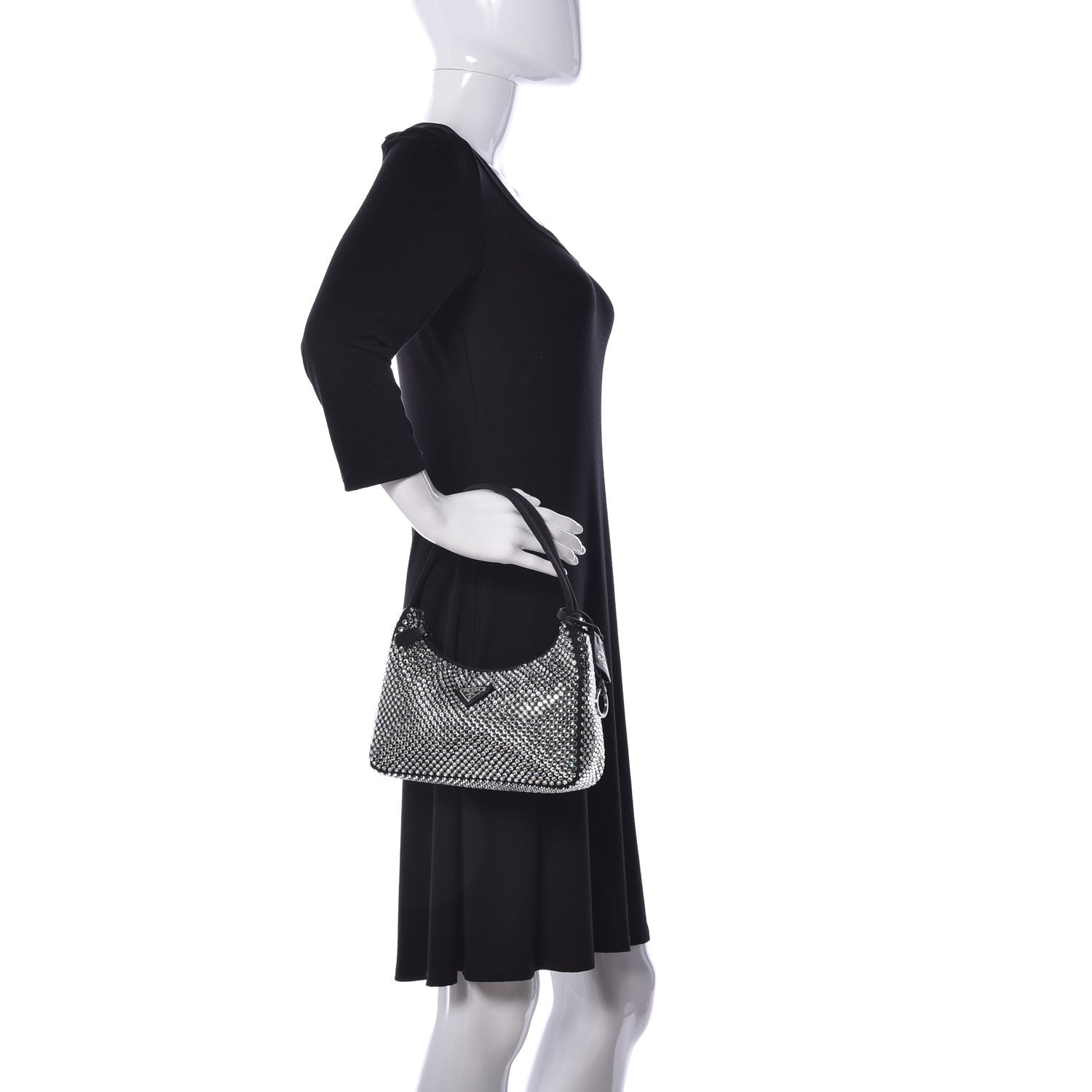 Prada Satin Crystal Mini Re-Edition 2000 Bag Cristal 2 of 9