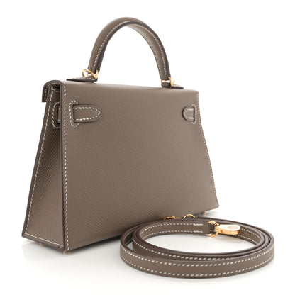 Hermes Epsom Mini Kelly Sellier 20 Etoupe 3 of 10