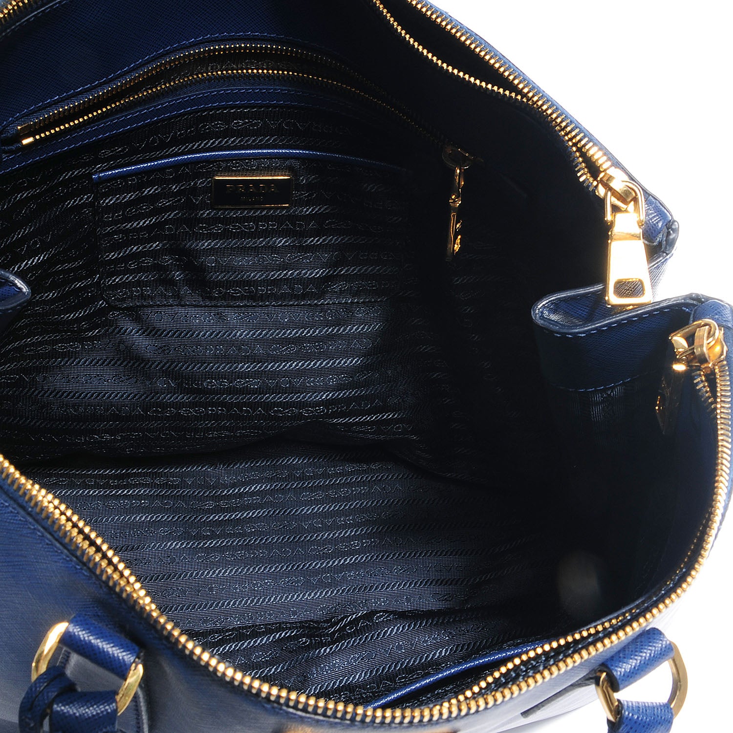 Prada Saffiano Lux Extra Large Galleria Double Zip Tote Bluette 6 of 9