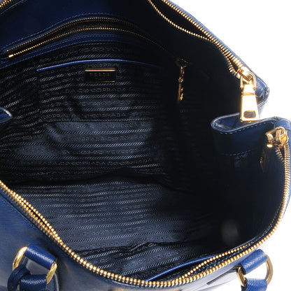 Prada Saffiano Lux Extra Large Galleria Double Zip Tote Bluette 6 of 9