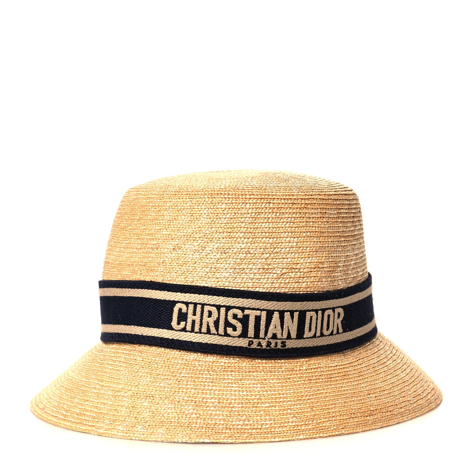 Christian Dior Straw Bucket Hat 58 Natural 2 of 7