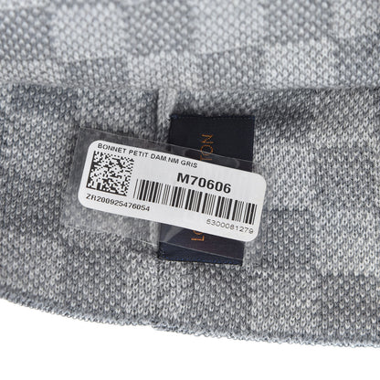 Louis Vuitton Wool Bonnet Petit Damier Beanie Hat Grey 3 of 4