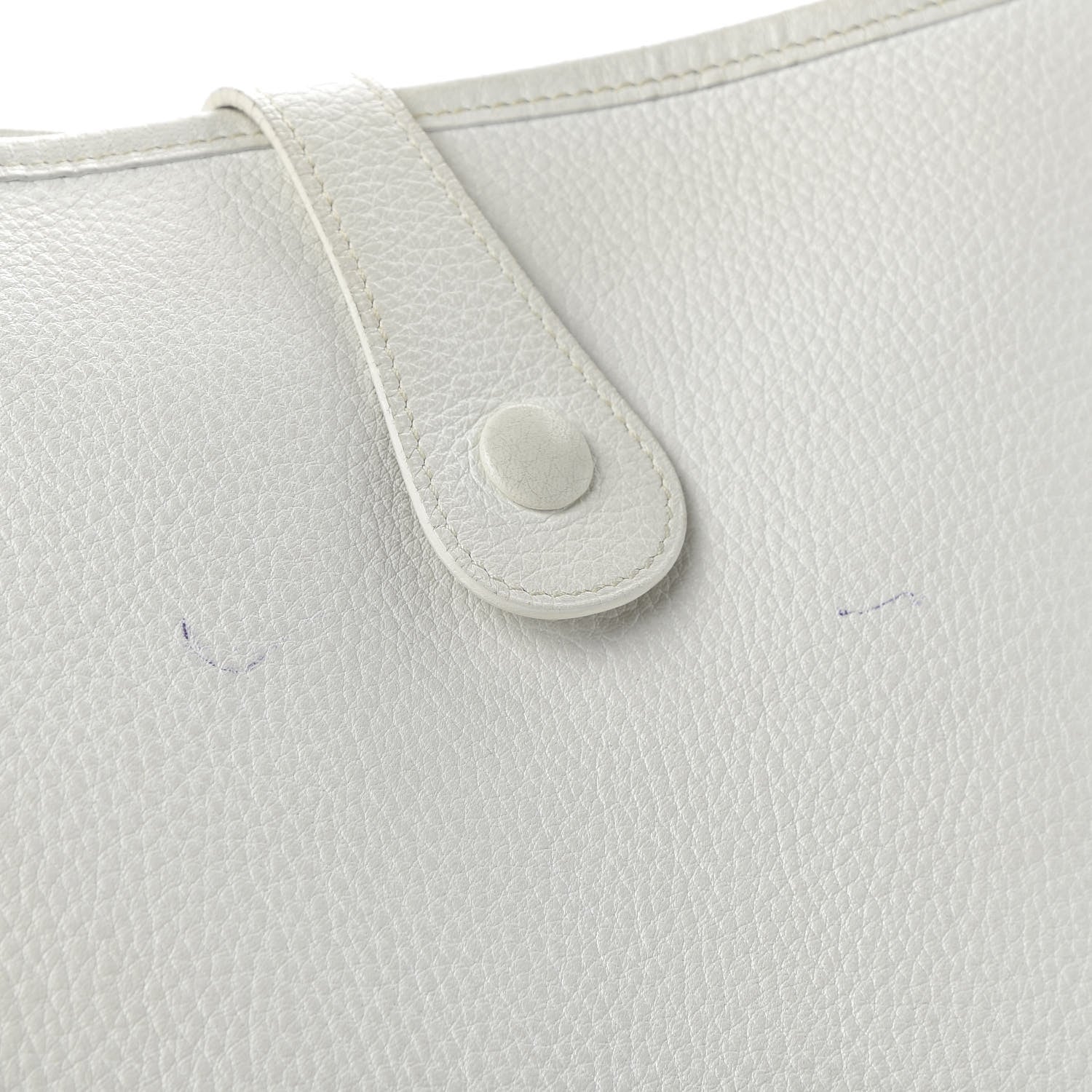 Hermes Taurillon Clemence Evelyne GM White 15 of 15