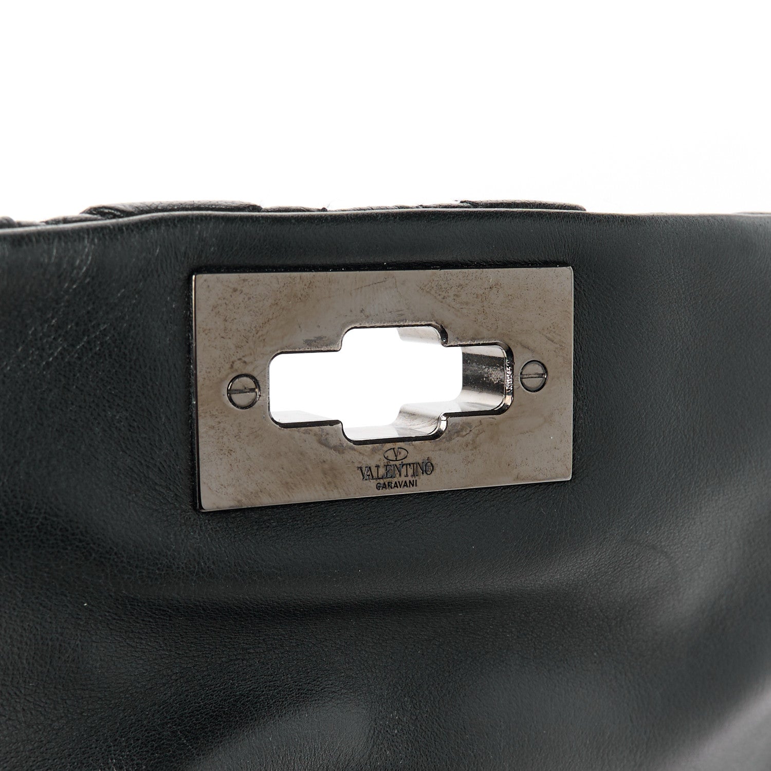 Valentino Garavani Nappa Medium Spikeme Shoulder Bag Black 8 of 11